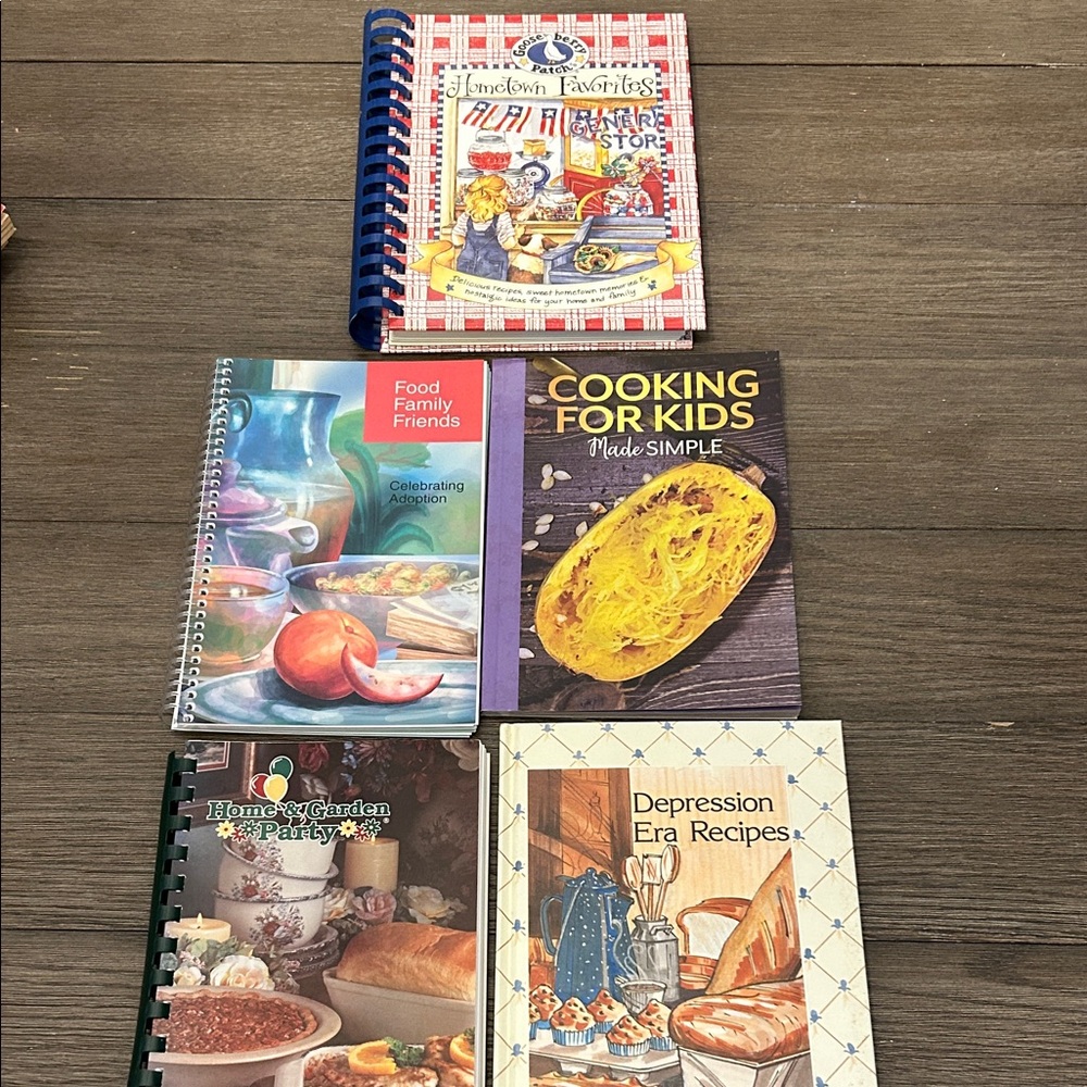 Vintage Cookbook Collection - Set of 5 unique celebrating adoption kids party